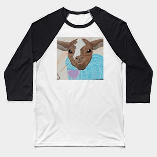 Baby Goat with Sweater Baseball T-Shirt